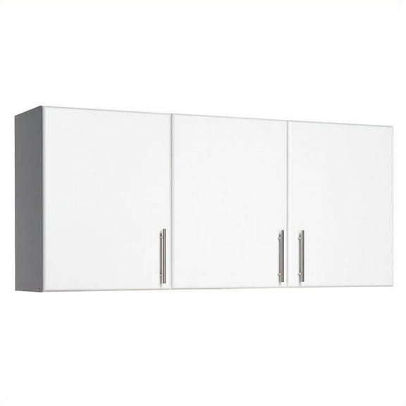 Kingfisher Lane 54" Modern Wood Wall Cabinet with 3 Doors in White