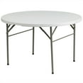 thumbnail image 1 of Kingfisher Lane 60.5" Round Bi-Fold Granite Folding Table in White, 1 of 4