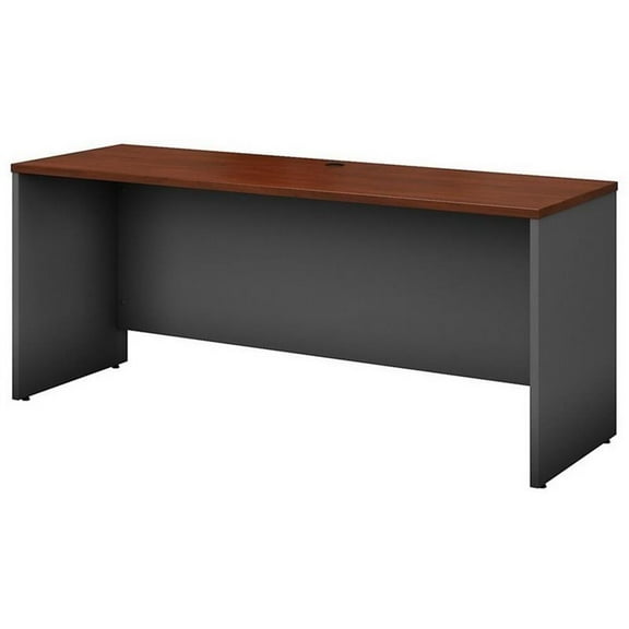 Kingfisher Lane 72" Credenza Computer Desk in Hansen Cherry