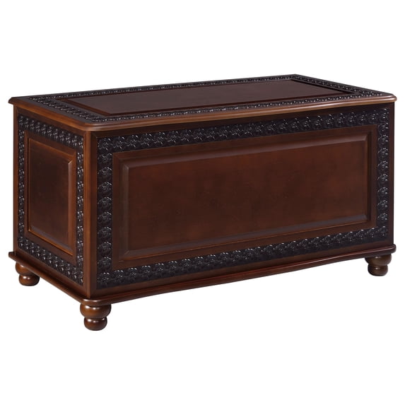 Kingfisher Lane Cedar Blanket Chest Deep Tobacco 22" H
