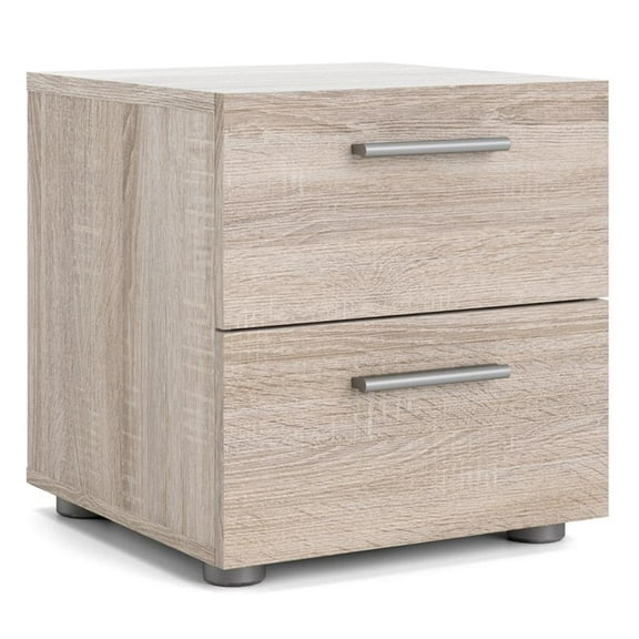 Kingfisher Lane Contemporary 2 Drawer Nightstand in Truffle Finish
