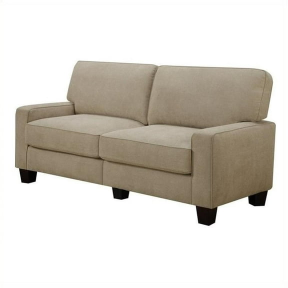 Kingfisher Lane Contemporary Fabric Upholstered Sofa in Silica Sand Beige