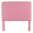 thumbnail image 1 of Kingfisher Lane Faux Leather Pink Panel Headboard Rectangular Adjustable 43"H x 63.5"W x 3.5"D Unassembled, 1 of 4