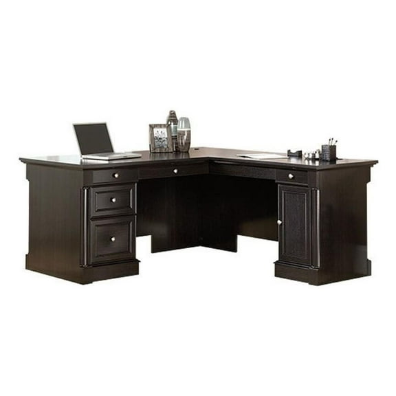 Kingfisher Lane Engineered Wood L-Shape Computer Desk in Wind Oak