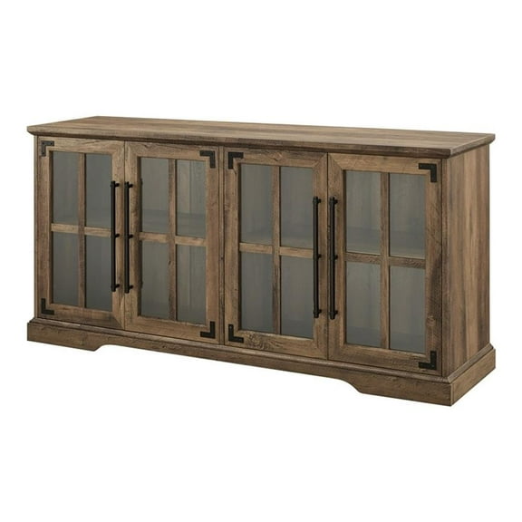 Kingfisher Lane Farmhouse Wood TV Stand for TVs up to 64" in Rustic Oak