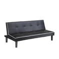 thumbnail image 1 of Kingfisher Lane Faux Leather Sleeper Sofa in Black, 1 of 4
