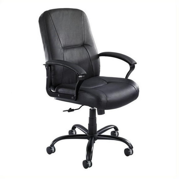 Kingfisher Lane High Back Office Chair in Black Leather