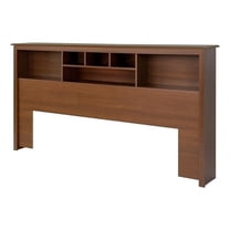 Kingfisher Lane King Wood Bookcase Headboard in Cherry