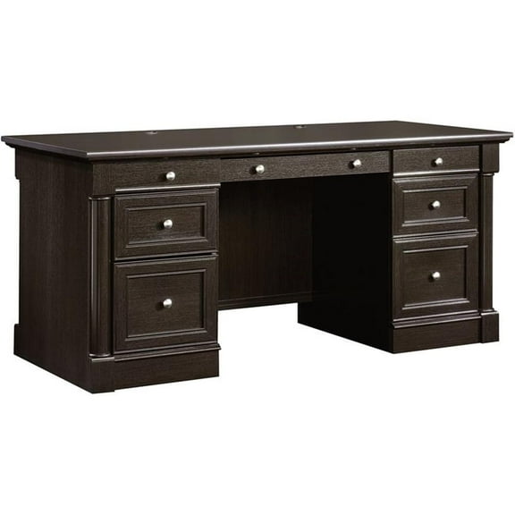 Kingfisher Lane Modern Engineered Wood Executive Desk in Wind Oak
