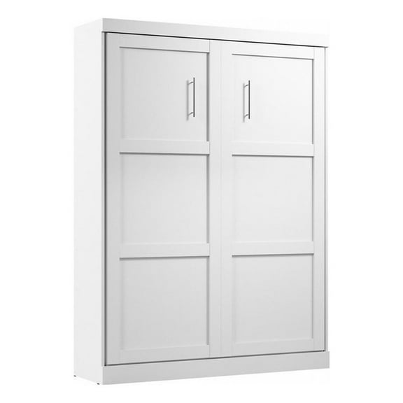 Kingfisher Lane Modern Queen Murphy Bed 65-inch Space-Saving in White