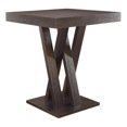 thumbnail image 1 of Kingfisher Lane Modern Wood Square Criss Cross Base Pub Table in Cappuccino, 1 of 11