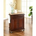 thumbnail image 1 of Kingfisher Lane Natural Wood Top Kitchen Cart in Mahogany, 1 of 2