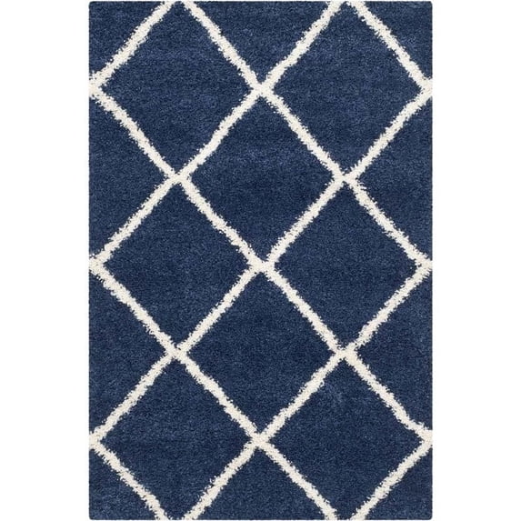Kingfisher Lane Navy Shag Rug - 4' x 6'