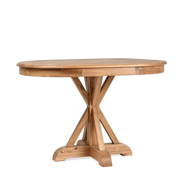 Kingfisher Lane Oval Reclaimed Pine Dining Table in Natural Finish