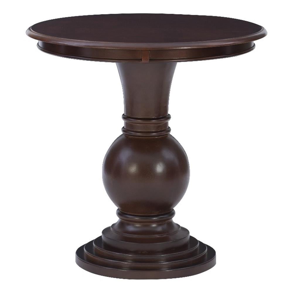 Kingfisher Lane Round Wood Accent Table Pedestal Base 26.5" High in ...