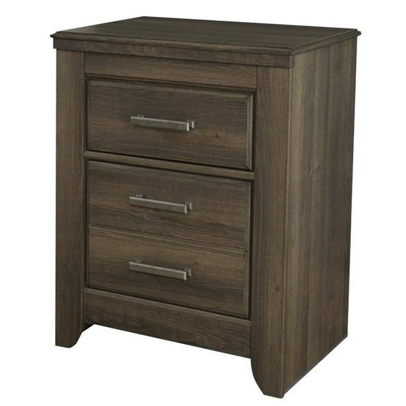 Kingfisher Lane Signature Design by 2-Drawer Nightstand in Dark Brown