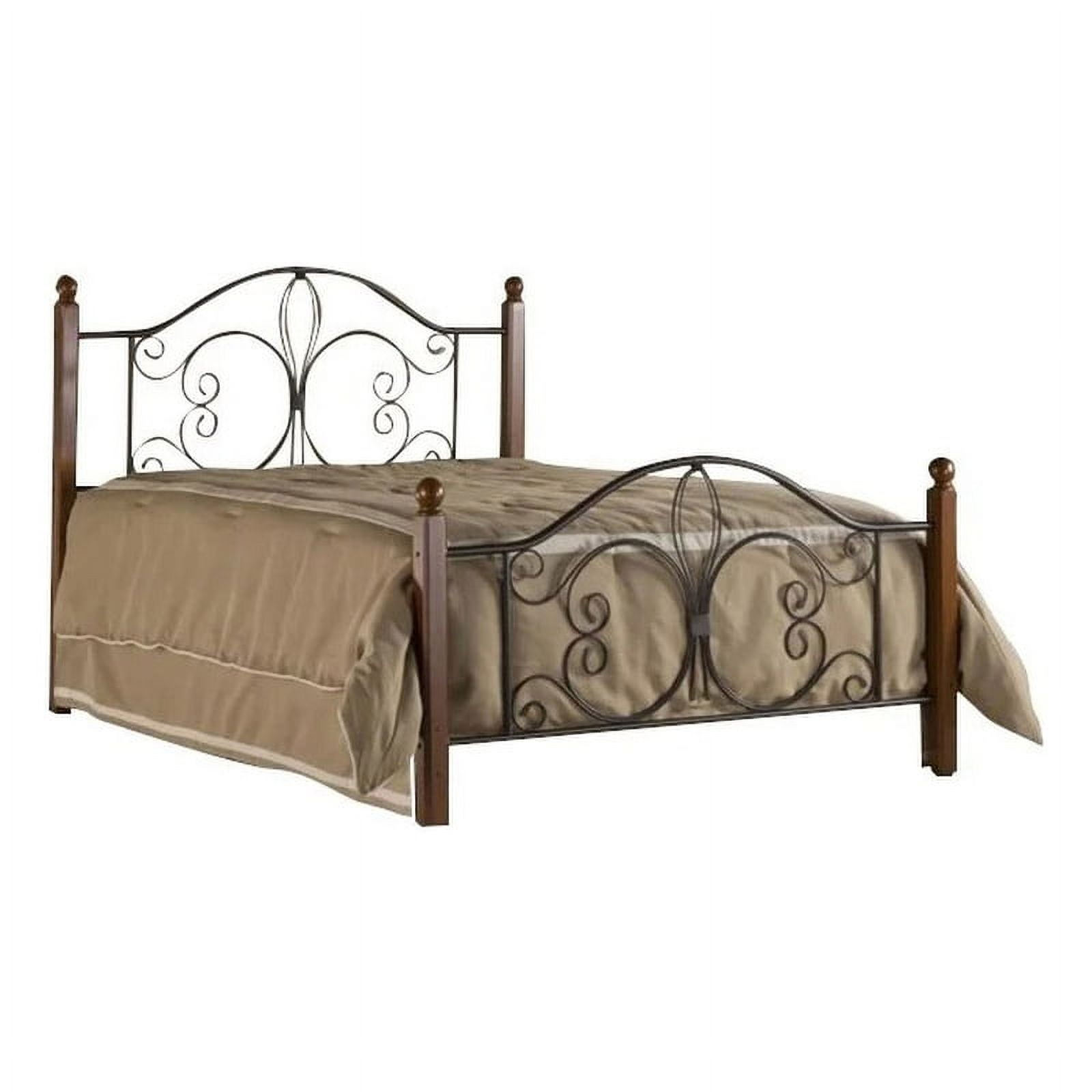 Kingfisher Lane Traditional Wood/Metal Queen Poster Bed in Textured