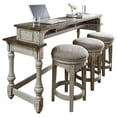 thumbnail image 1 of Kingfisher Lane White 4 Piece Console Set (1-Console 3-Stools), 1 of 7