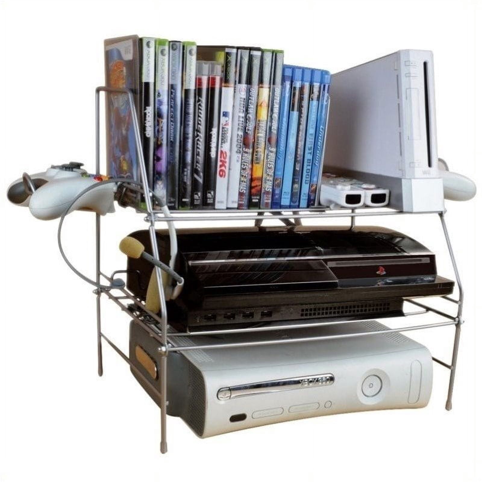 Kingfisher Lane Wire Gaming Rack in Silver - Walmart.com