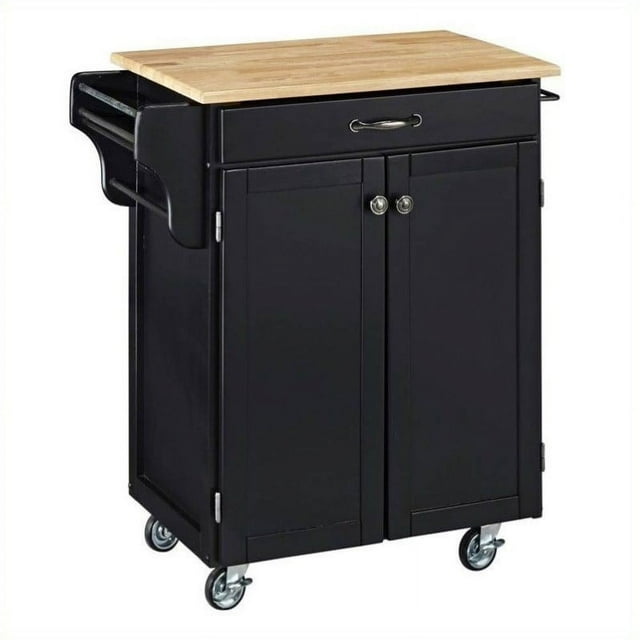 Kingfisher Lanes Kitchen Cart in Black