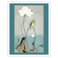 thumbnail image 1 of Kingfisher with Lotus Flower - Vintage Japanese Woodblock Print by Ohara Koson c.1900 - Fine Art Matte Paper Print (Unframed) 11x14in, 1 of 4