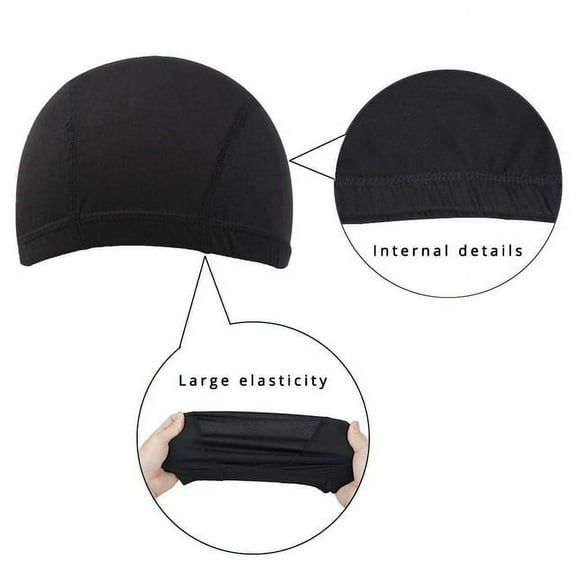 Kinglovestar Bamboo Wigs Cap for Women Bald Cap Soft Breathable Wigs Grip Cap Elastic Wig Cap for Wigs Even Cancer Chemotherapy Patients (Black)