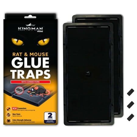 Kingman Prime Rat Size Glue Traps w/ Connectors (2 Trays)