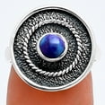 thumbnail image 1 of Kingman Purple Dahlia Turquoise 925 Sterling Silver Ring s.7 Jewelry R-1439 SDR244302, 1 of 5