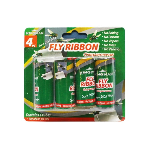 Kingman Sticky Fly Ribbon Trap Indoor Outdoor Insect Catcher (48 Traps)
