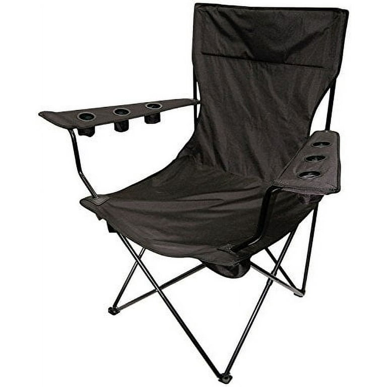 Kingpin Folding Chair | Extra Large King-Size Camping Seat | Multiple  Cupholders