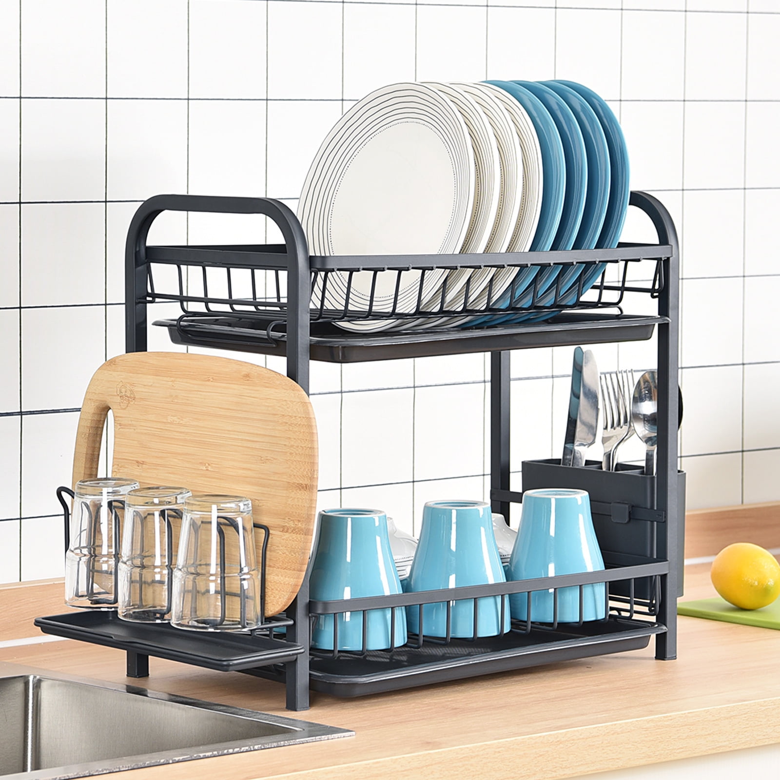 1pc, Dishes Storage Rack, Dinner Plate Holder Storage, Plate Cradle  Organizer With Drying Drainer, Salad/Dessert Plate Organizer, Plate Rack  Cradle, K