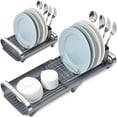 thumbnail image 1 of Kingrack Expandable Dish Drying Rack, Small Dish Drainer Rack for Kitchen Counter Organizers, Stainless Steel, Non-Slip Feet, Anti Rust Sink Plate Rack, 1 of 9