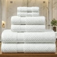 thumbnail image 1 of Kingrest 100% Cotton Bath Towel Sets of 6 Pieces, 2 Bath Towels 2 Hand Towels 2 Washcloths, Highly Absorbent Towels for Bathroom, Gym, Hotel, 1 of 9