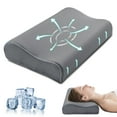 thumbnail image 1 of Kingrest Cooling Memory Foam Pillow for Neck Pain Relief Sleeping, Cervical Neck Pillow Adjustable Ergonomic Memory Foam Pillow For Side Back Stomach Sleepers Medium Firmness Quality (1 Pack), 1 of 9