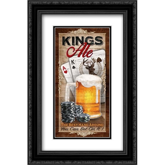 Kings Ale 2x Matted 16x24 Black Ornate Framed Art Print by Knusten, Conrad