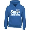 thumbnail image 1 of Kings Are Born In September Crown Printed Hoodie Best Birthday Gift Color Royal Blue 3X-Large, 1 of 2
