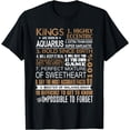 thumbnail image 1 of Kings Are Born In Shirt Aquarius Birthday January Gift Men T-Shirt, 1 of 4