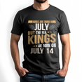 thumbnail image 1 of Kings Are Born on July 14 T-Shirt, Vintage Birthday Shirt for Men, Perfect Gift for July Birthday, 1 of 4