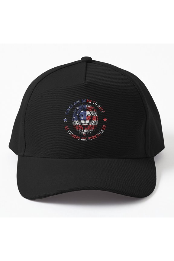 Kings Born to Rule Baseball Cap, Fathers Born to Lead American Lion Graphic Design, Classic Hat