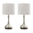thumbnail image 1 of Kings Brand 24"H Traditional Brushed Nickel Finish Metal Table Lamps (Set of 2), 1 of 3