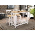 thumbnail image 1 of Kings Brand Furniture 3-Piece Counter-Height Dining Set – Solid Wood Table & 2 Chairs for Kitchen & Small Spaces, 1 of 9