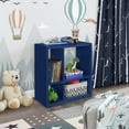 thumbnail image 1 of Kings Brand Furniture 4 Multi-size Shelf Children's Bookcase Organizer for Playroom, Bedroom, Nursery School (Blue), 1 of 3