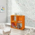 thumbnail image 1 of Kings Brand Furniture 4 shelf Children's Bookcase Organizer for Playroom, Bedroom, Nursery School (Orange), 1 of 5
