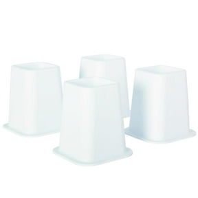 Kings Brand Furniture - 6 Inch Bed Risers - Furniture Riser for Desk, Sofa, Couch & Table, White, Set of 4