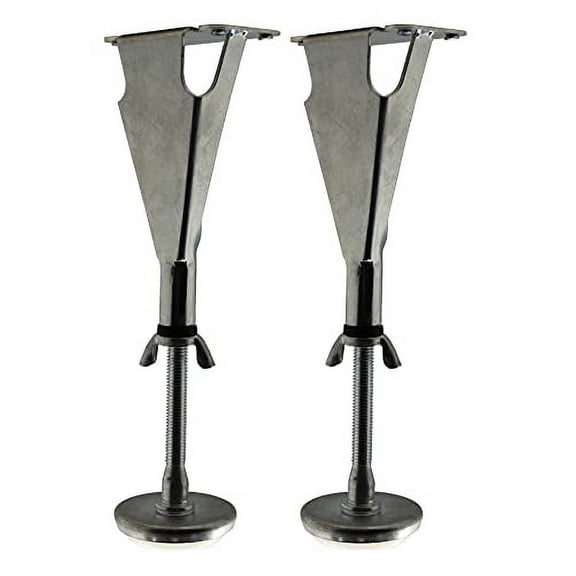 Kings Brand Furniture Adjustable Height Center Support Leg - Bed Frame Feet for Center Support Legs - Replacement Metal Bed Slat Support Leg, Set of 2