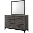 thumbnail image 1 of Kings Brand Furniture Ambroise Wood Dresser & Mirror (Gray/Black), 1 of 6