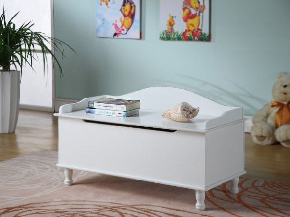 Kings Brand Furniture - Applegate Storage Bench Toy Chest, White
