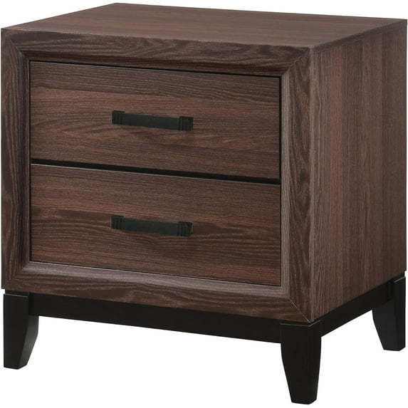 Kings Brand Furniture Athens 2-Drawer Wooden Nightstand