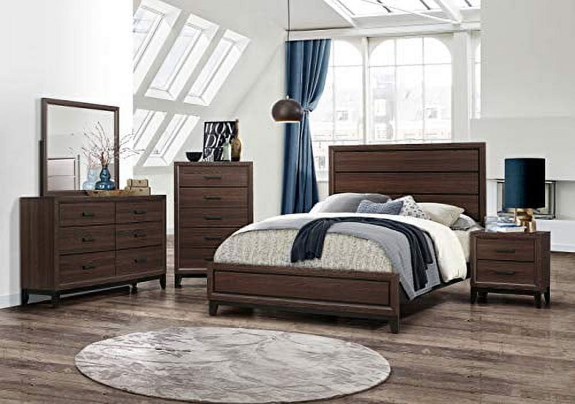 Kings Brand Furniture Athens 6 Piece Queen Size Bedroom Set. Bed Dresser Mirror Chest 2 Night Stands