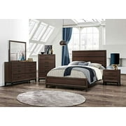 Kings Brand Furniture Athens 6-Piece Queen Size Bedroom Set. Bed, Dresser, Mirror, Chest & 2 Night Stands